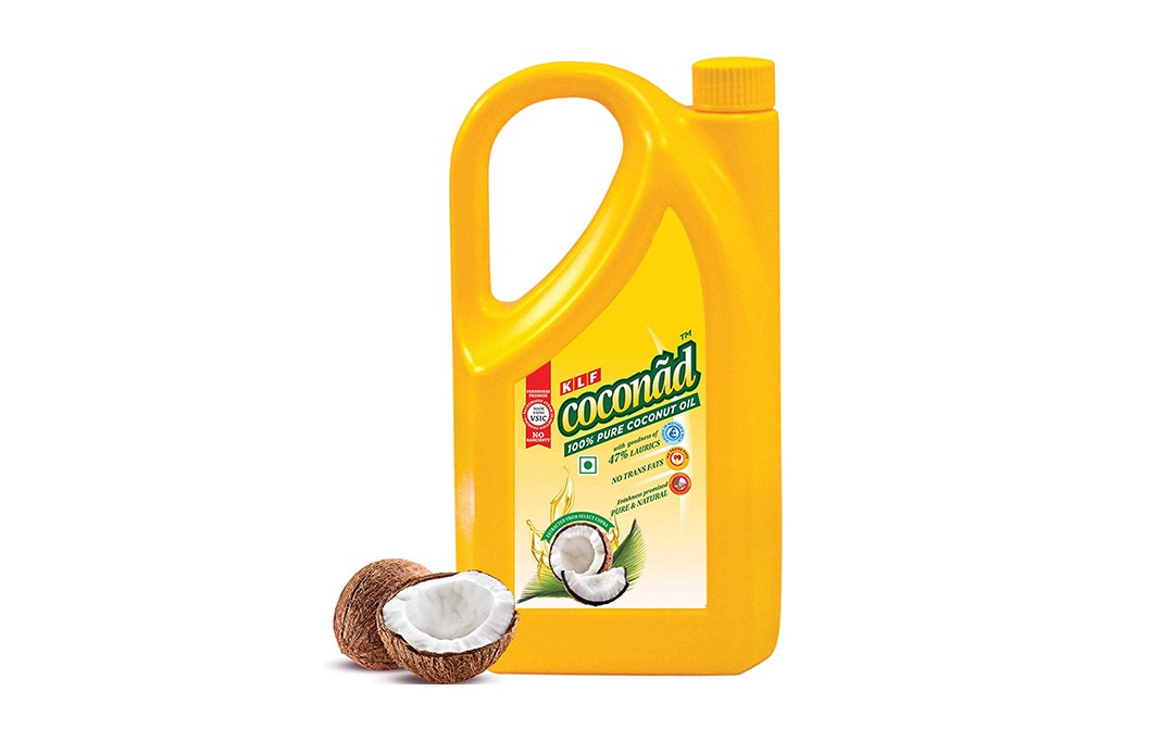 KLF Coconad 100% Pure Coconut Oil  Plastic Jar  1 litre